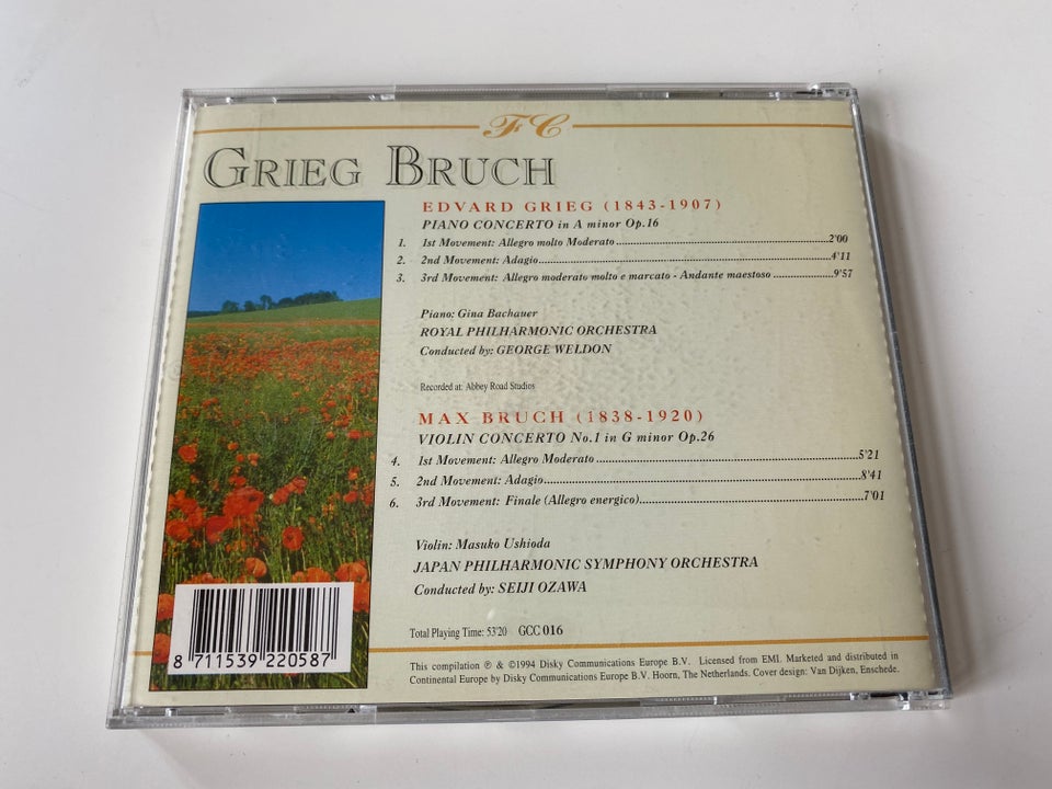 Edvard Grieg, Max Bruch: Famous