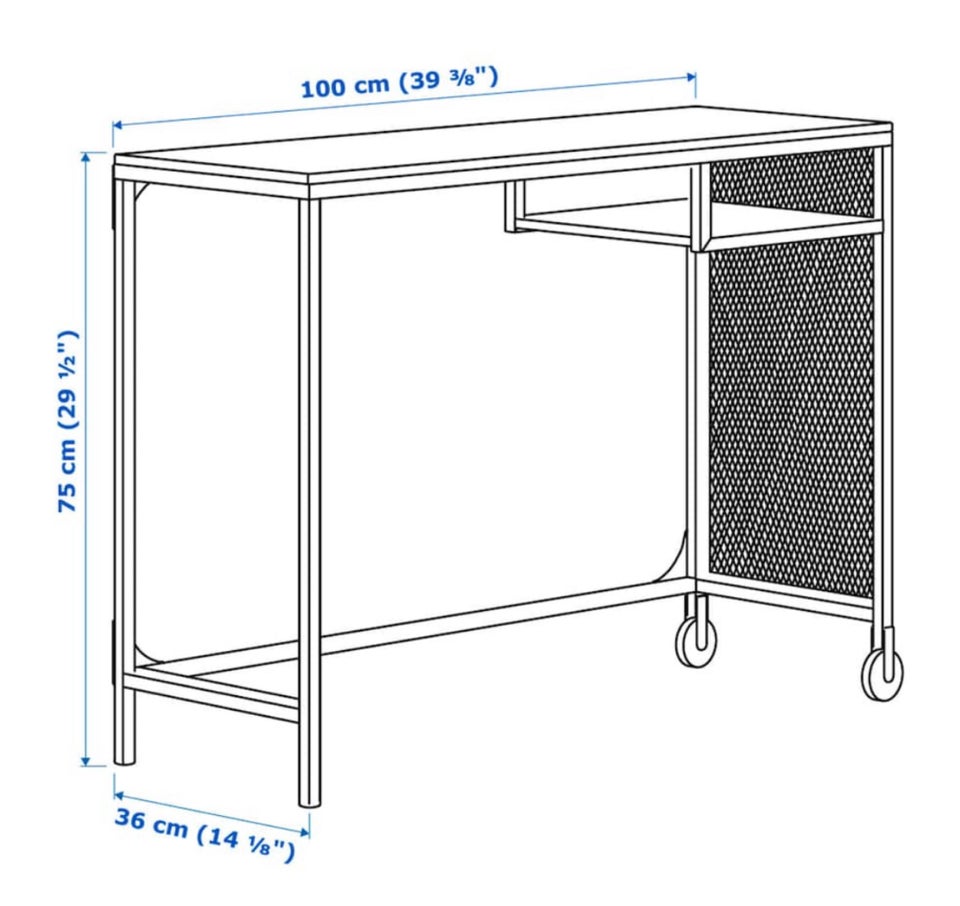 Skrivebord, Fjällbo IKEA, b: 100 d: