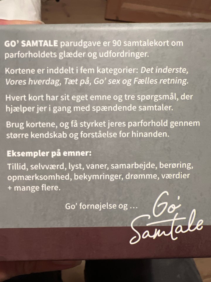 Go samtale - samtale kort , anden bog