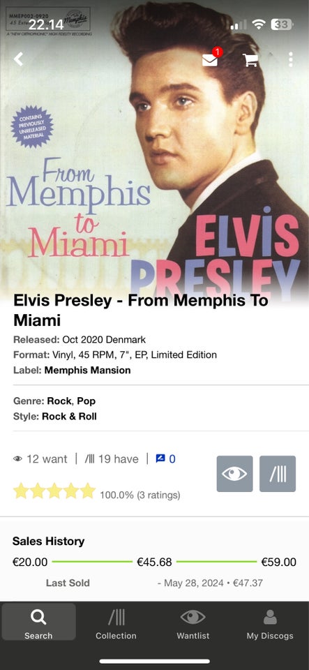 Single Elvis Presley From