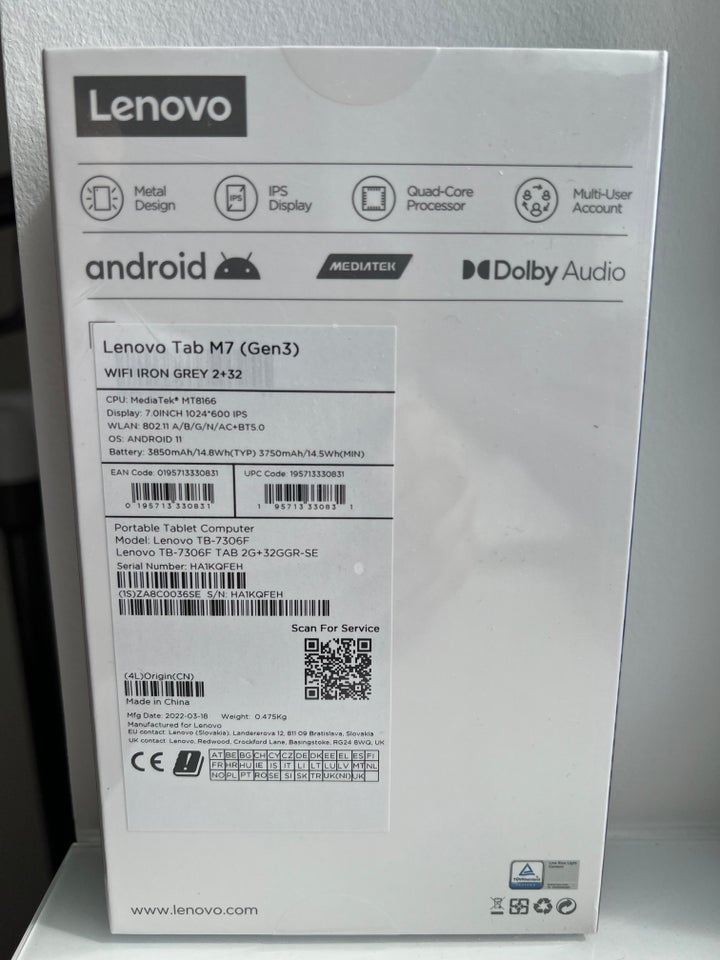 Lenovo Lenovo Tab M7 (Gen3) Wifi