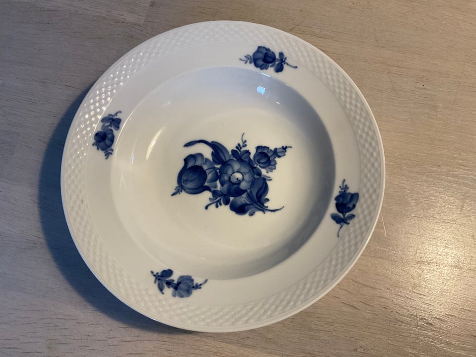 Porcelæn Dyb tallerken Blå