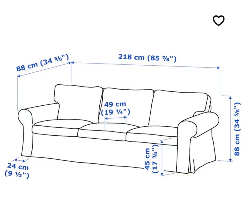 Sofa, stof, Ikea Ektorp