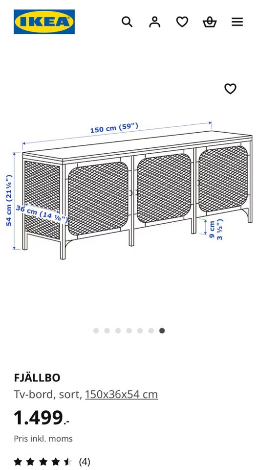 Tv bord Ikea  metal