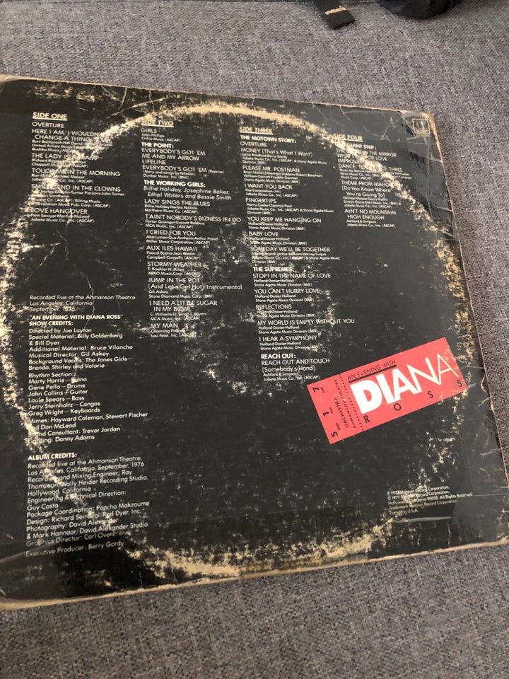 LP, Diana Ross, An evening with