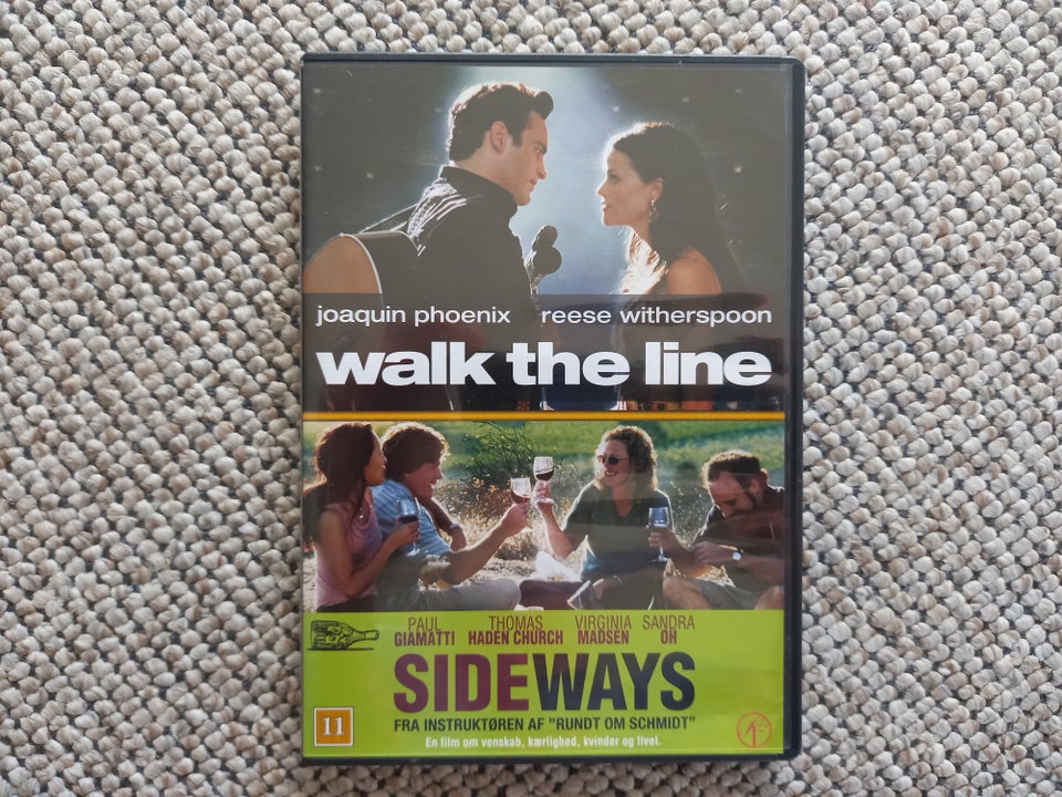 Walk the line og Sideways  DVD