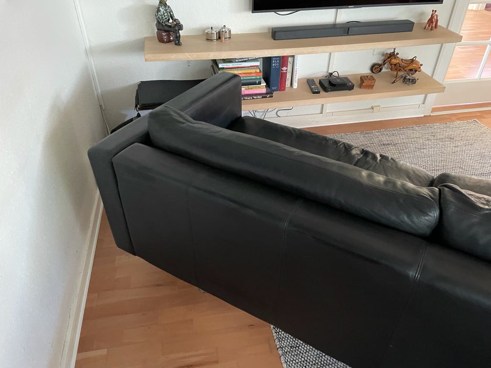 Sofa, læder, 3 pers.