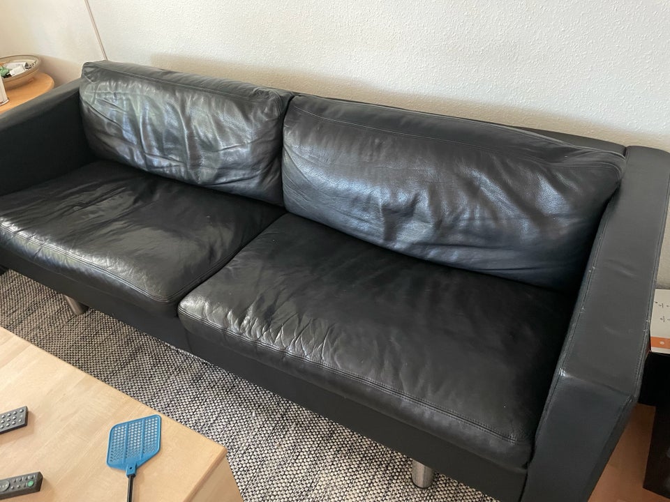 Sofa, læder, 3 pers.