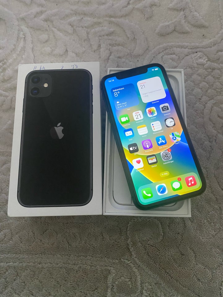 iPhone 11, 64 GB, sort