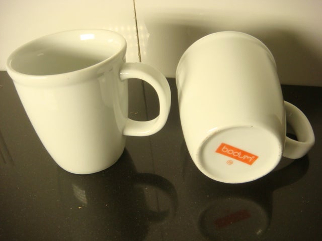 Porcelæn BODUM hvide 2 kaffekrus