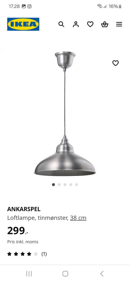 Anden loftslampe Ikea