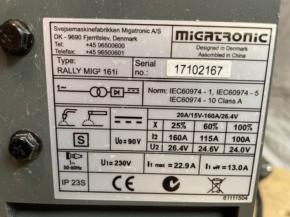 Svejseværk RallyMIG 161i,
