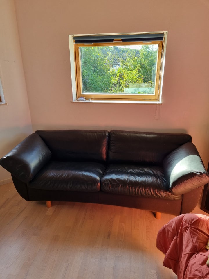 Sofa, læder, 3 pers.