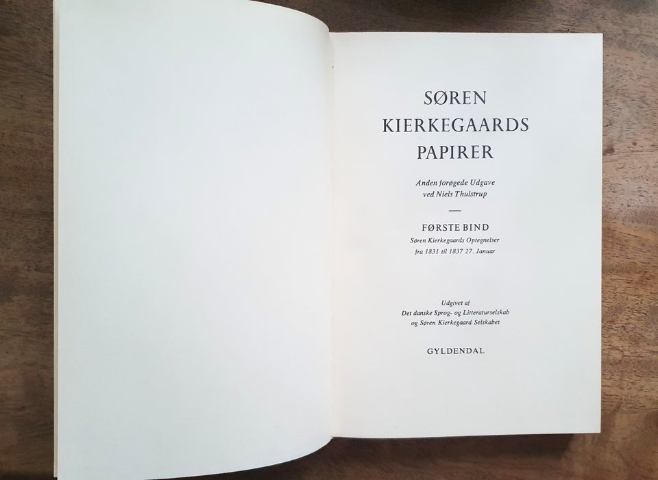 Søren Kierkegaards Papirer, Søren