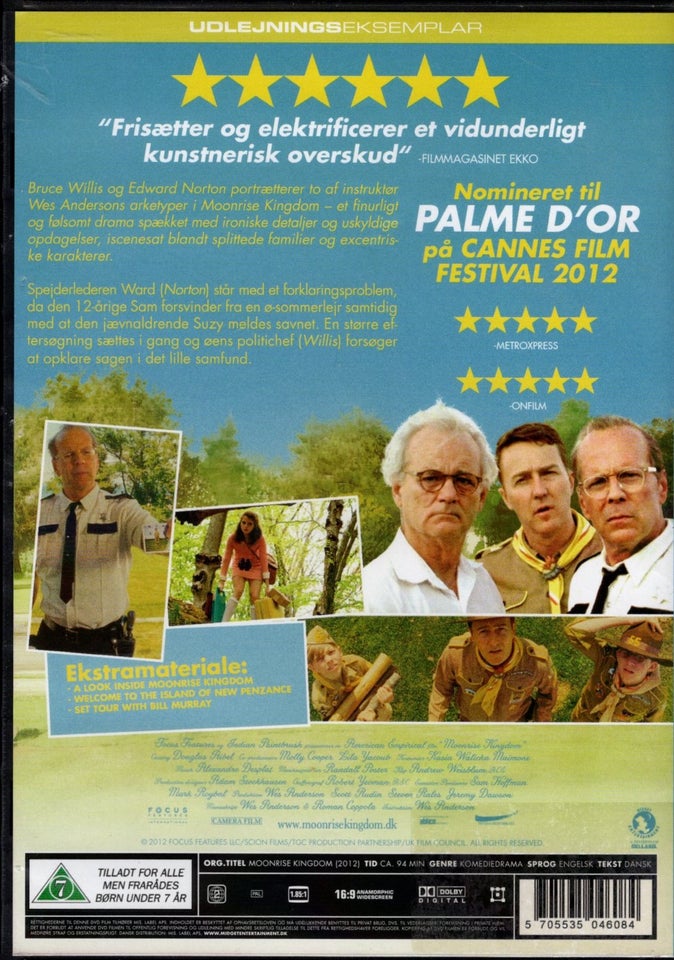 Moonrise Kingdom, instruktør Wes