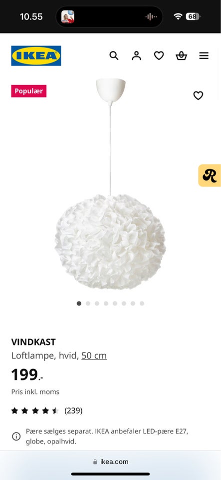 Pendel, IKEA VINDKAST