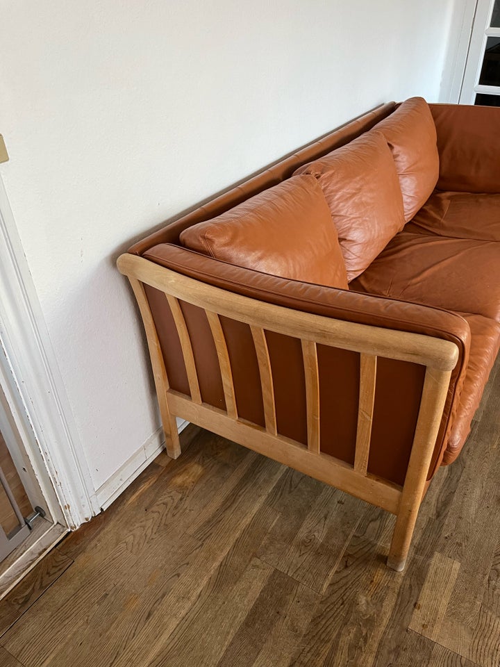 Sofa, læder, 3 pers.