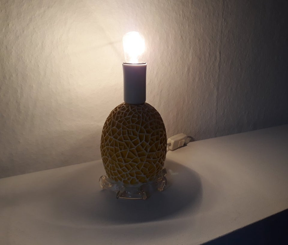 Bordlampe Glas Glaslampe Ananas