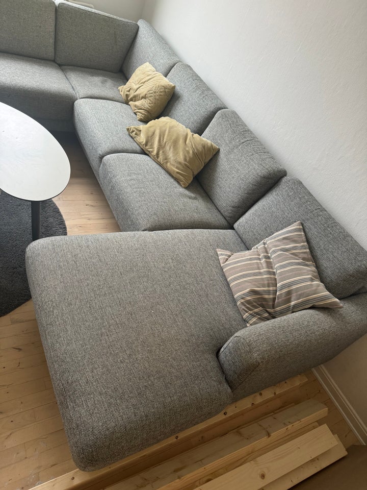 U-sofa, stof, 6 pers.