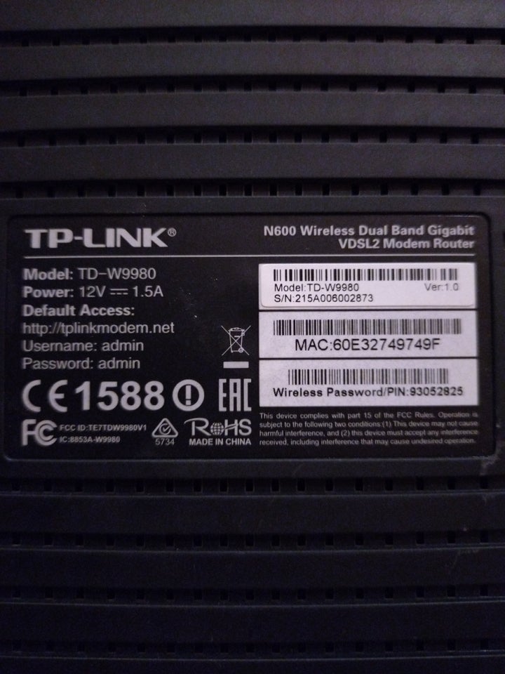 Router, wireless, TP-Link