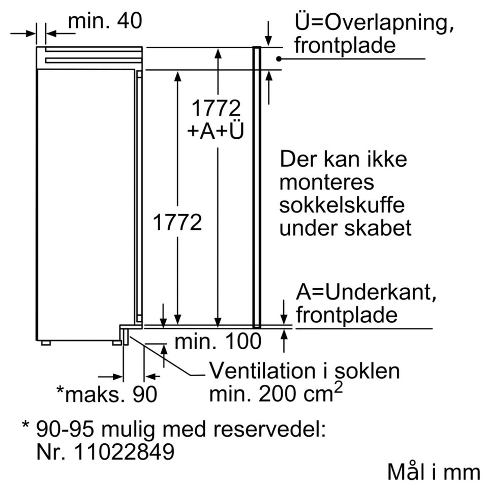 Fryseskab, Siemens GI38NP60, 213