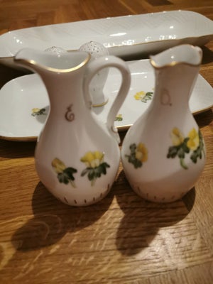 Porcelæn Fad salt og peber olie og