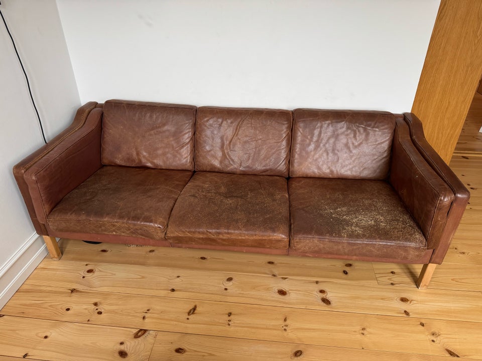 Sofa, læder, 3 pers.