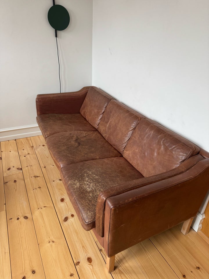 Sofa, læder, 3 pers.