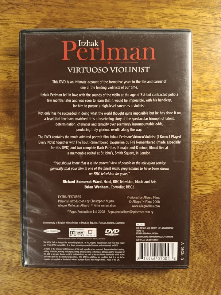 Itzhak Perlman. Violin virtuoso,