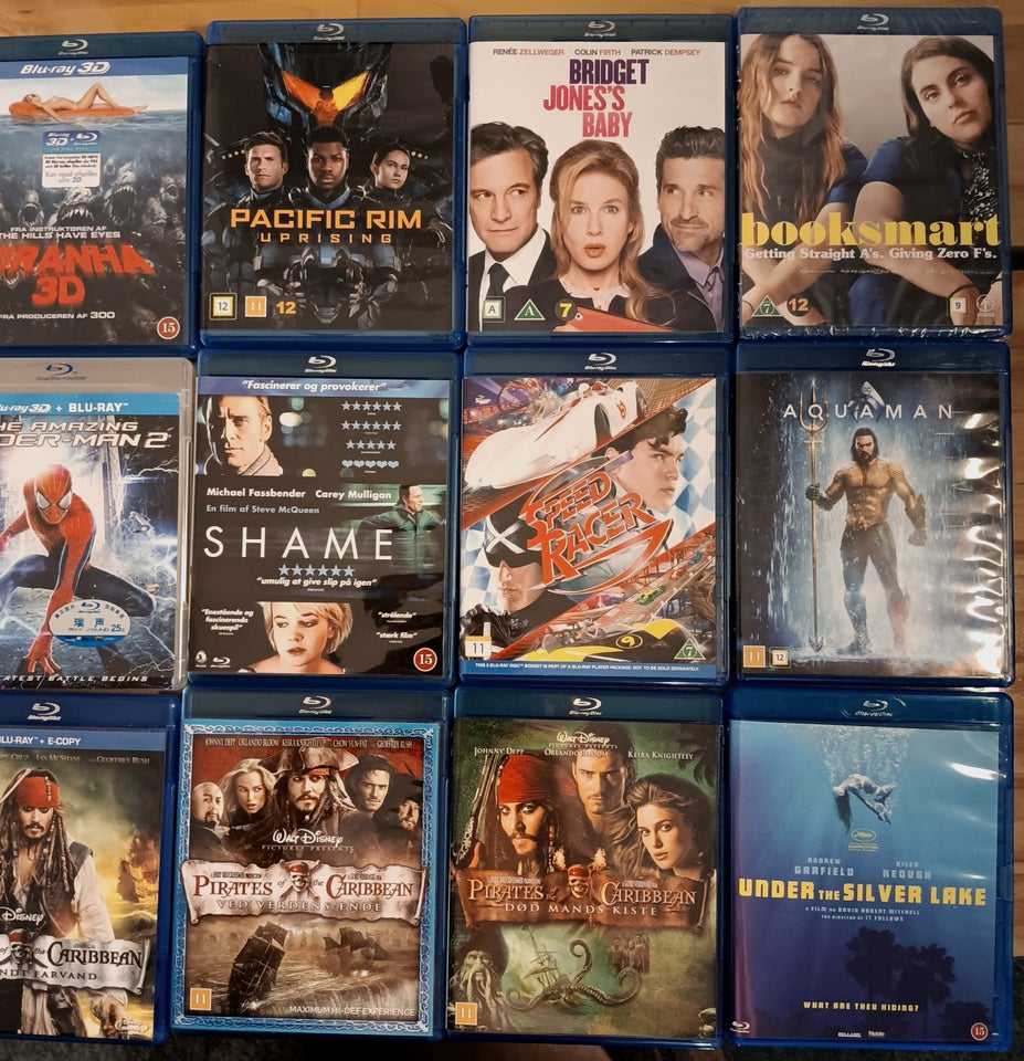 Blu-ray Film 25,- kr. (5 for 100,-