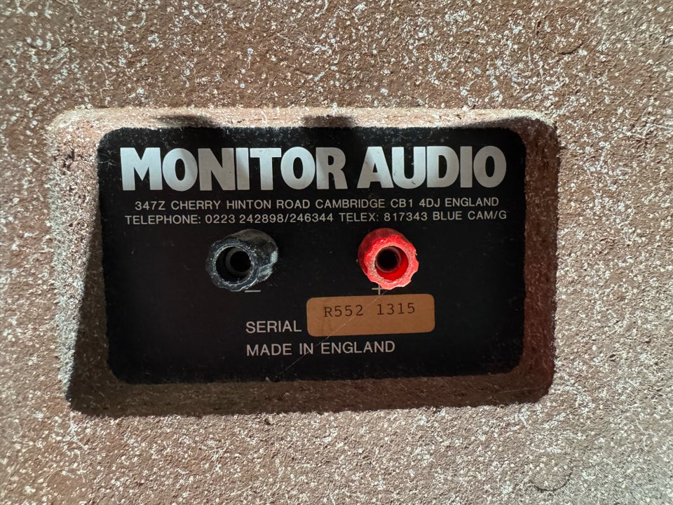 Højttaler, Monitor Audio, passiv