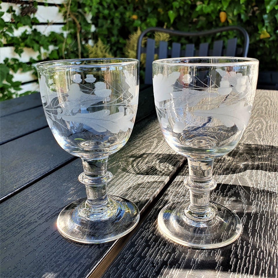 Glas, danske egeløvsglas