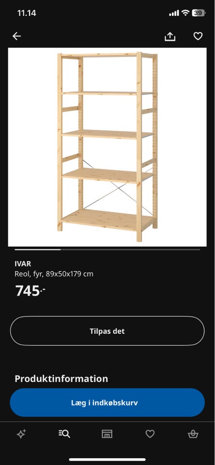 Anden reol, Ikea