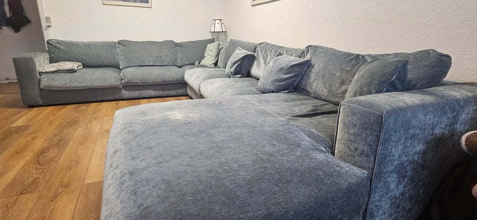 Hjørnesofa stof 6 pers