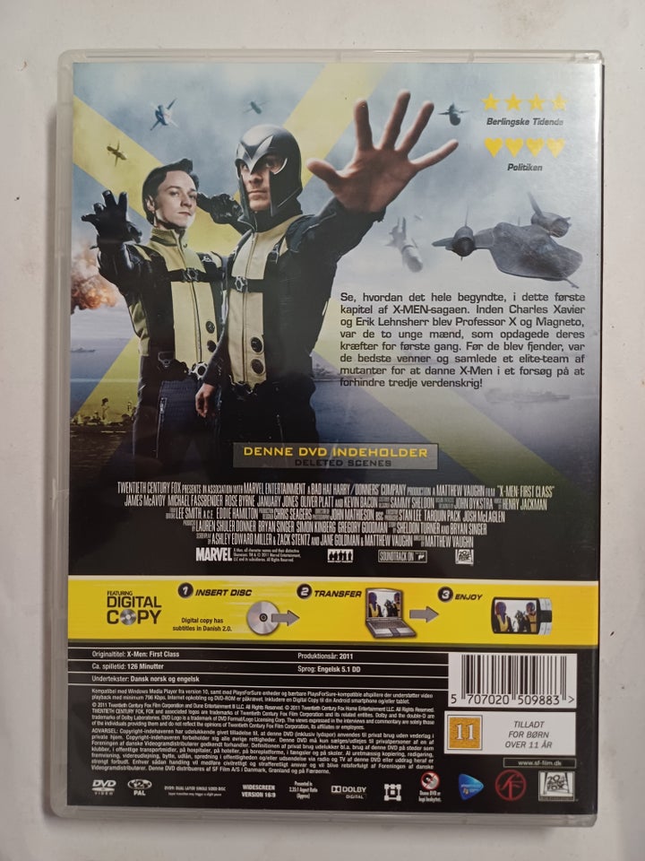 X-Men. First Class, DVD, action