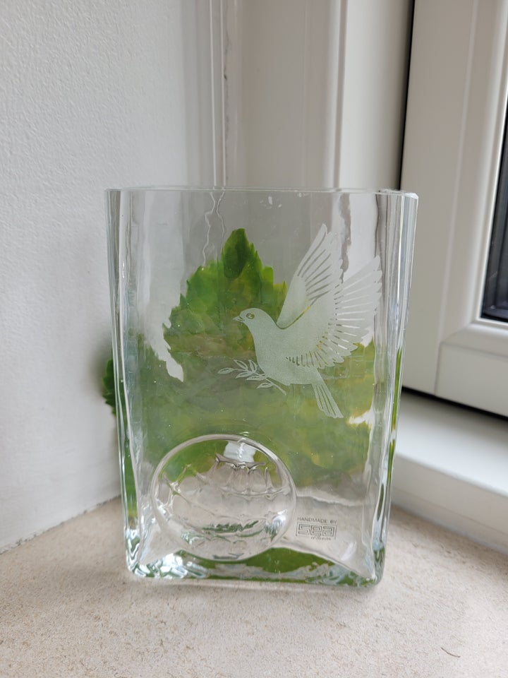 Glas, Vase Skulptur, SEA GLASBRUK -