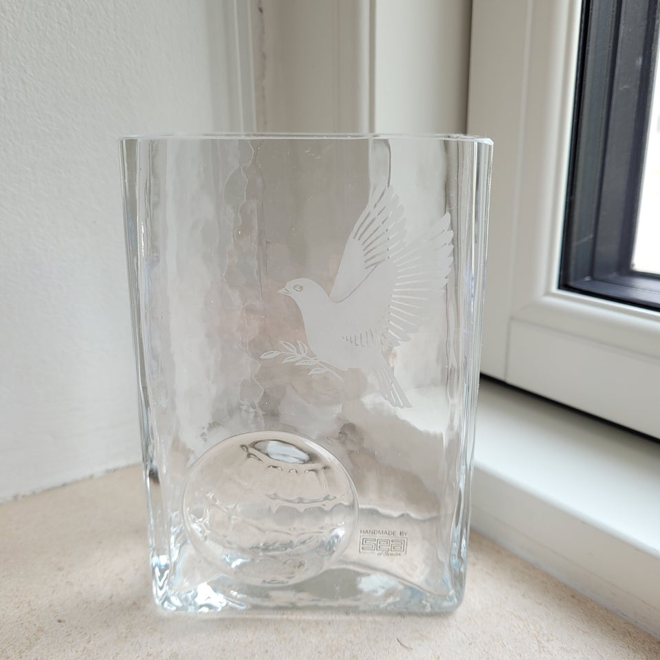 Glas, Vase Skulptur, SEA GLASBRUK -