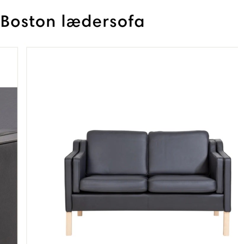 Sofa, læder, 2 pers.