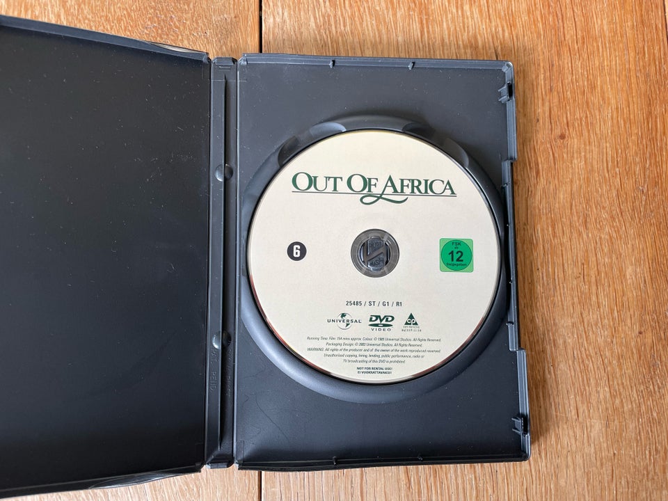 Out of Africa, DVD, drama