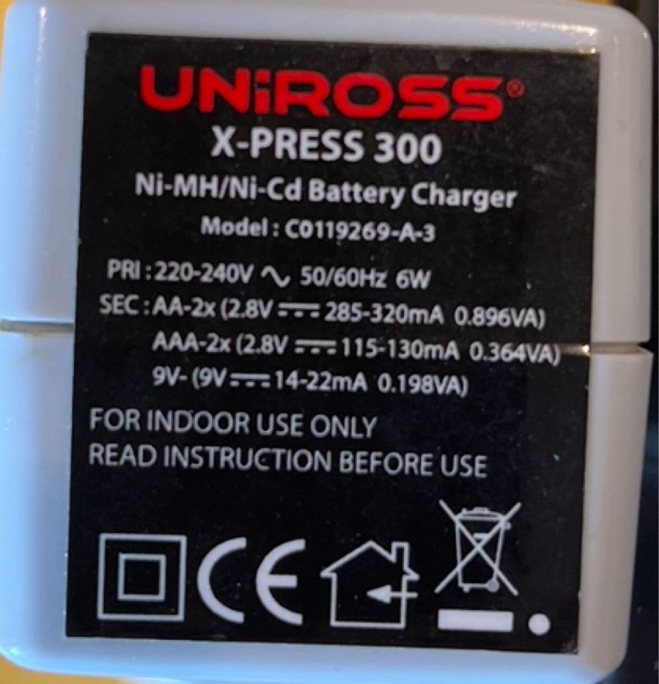 Batterioplader Uniross