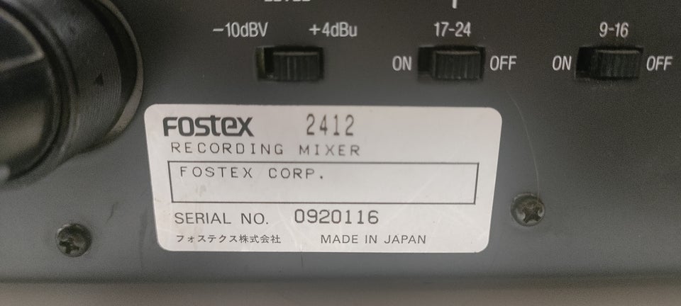 Mixerpult, Fostex 2412