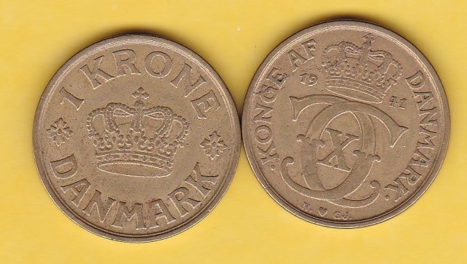 Danmark, mønter, (241) 1 Kr. Chr. X