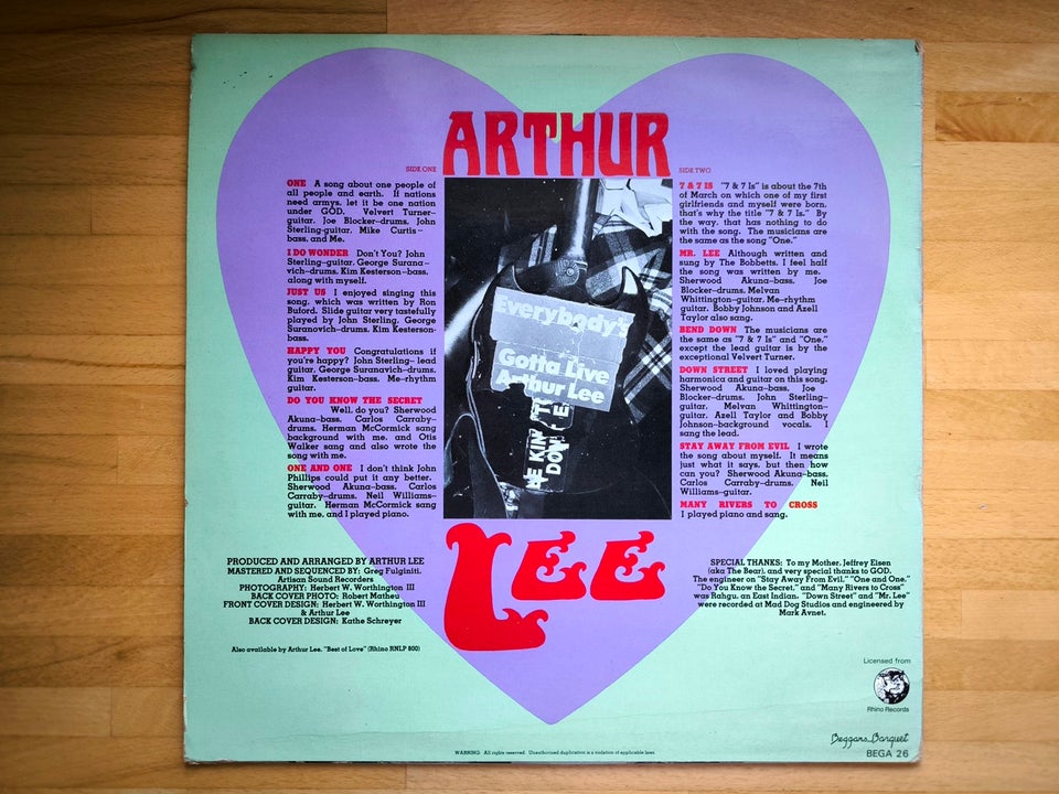 LP Arthur Lee