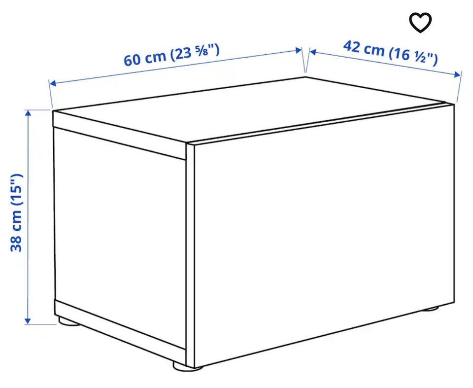 Reol, Ikea Bestå, b: 60 d: 40 h: 193