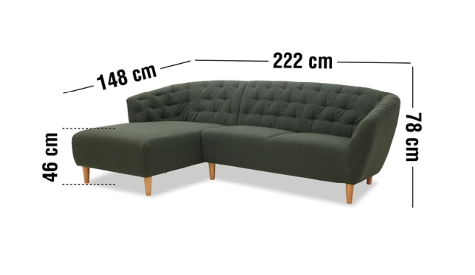 Sofa velour 3 pers