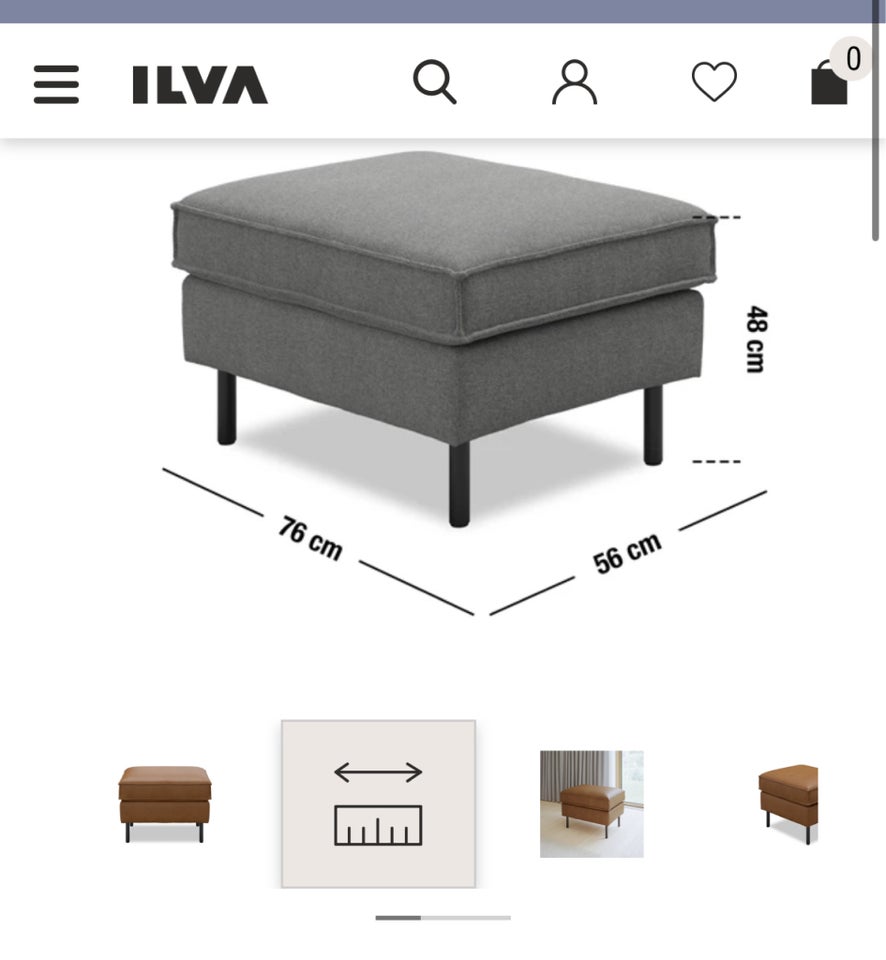 Sofa læder 3 pers