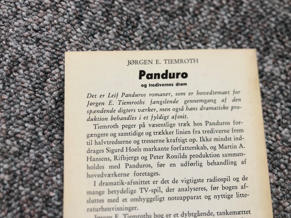 Panduro og tredivernes drøm,