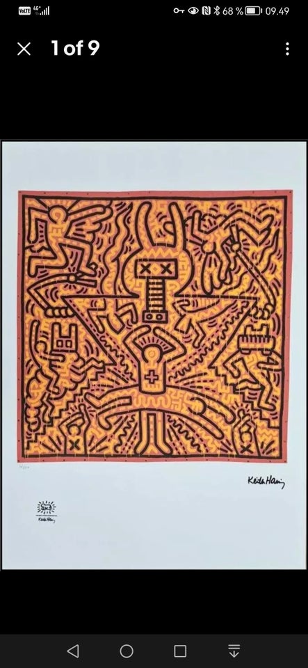 Litografi Keith Haring motiv: