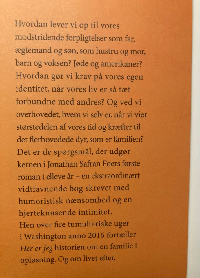 Her er jeg, Jonathan Safran Foer,