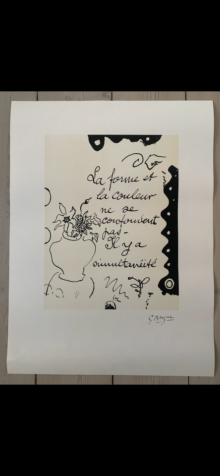 Litografi, Georges Braque, b: 45 h: